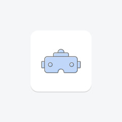 Vr Glasses lineal color icon , vector, pixel perfect, illustrator file