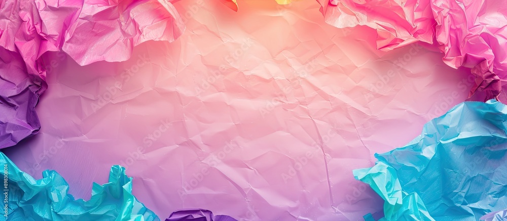 Poster colorful background with a blank paper sheet for copy space image
