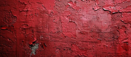 Obraz premium Closeup of a red textured wall with grunge providing copy space image