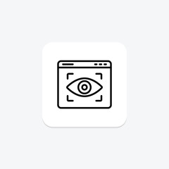 Browser Focus line icon , vector, pixel perfect, illustrator file