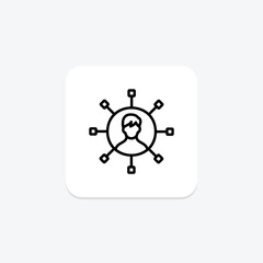 Affiliate Marketing line icon , vector, pixel perfect, illustrator file