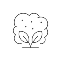 Net zero line outline icon