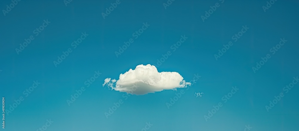 Aufkleber a cloud against a blue sky creating a serene copy space image