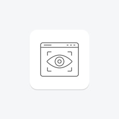 Browser Focus thinline icon , vector, pixel perfect, illustrator file