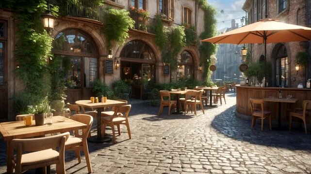 cafe on the side of a city road