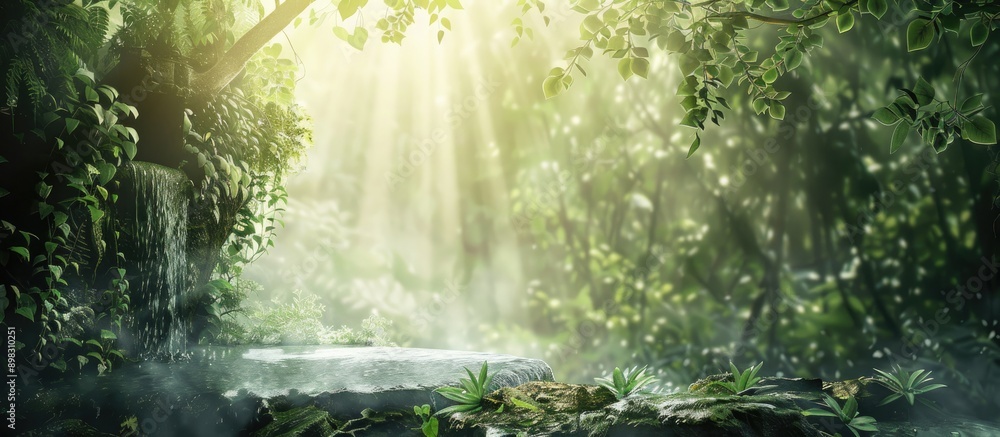 Aufkleber copy space image with a beautiful natural backdrop ideal for product displays online ads and nature 