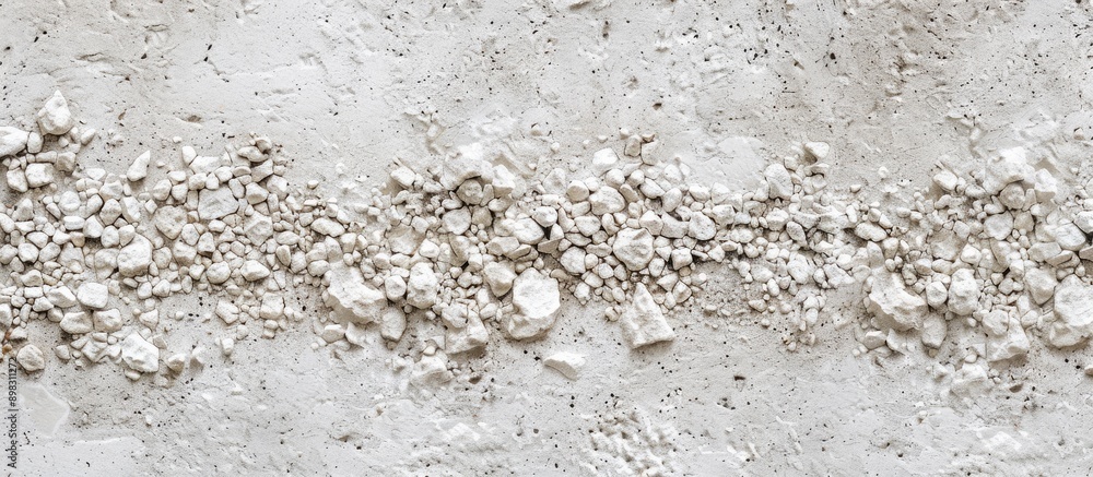 Poster Close up shot of a rough cement background with small white stones creating a textured surface ideal for copy space image