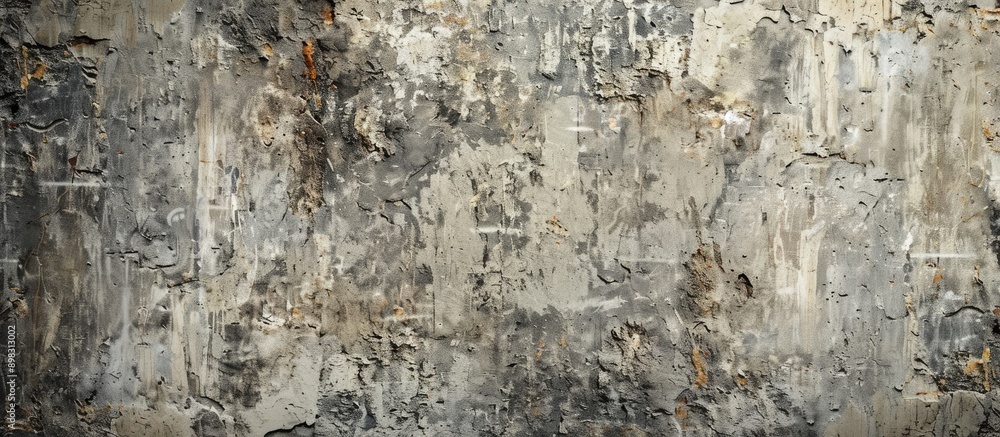 Poster An aged wall with weathered cement providing a grungy backdrop with space for text or images displaying an abstract texture marked by numerous scratches. Creative banner. Copyspace image