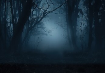 Misty Forest at Dusk