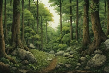 Obraz premium Forest vegetation wilderness landscape. .