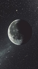 Naklejka premium Galaxy space moon astronomy.