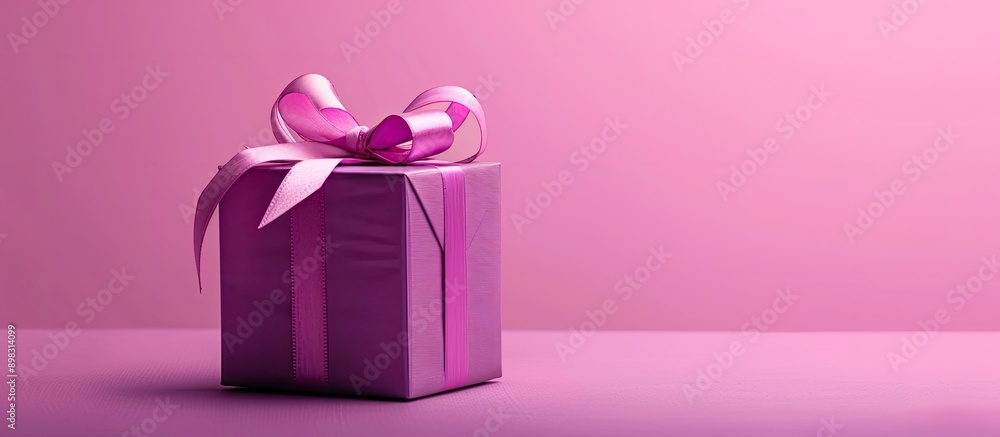 Poster Color background with a gift box for a copy space image