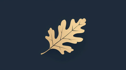 Obraz premium Minimalist style golden leaves