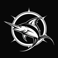 Marlin fish icon vecor