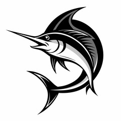 Marlin fish icon vecor