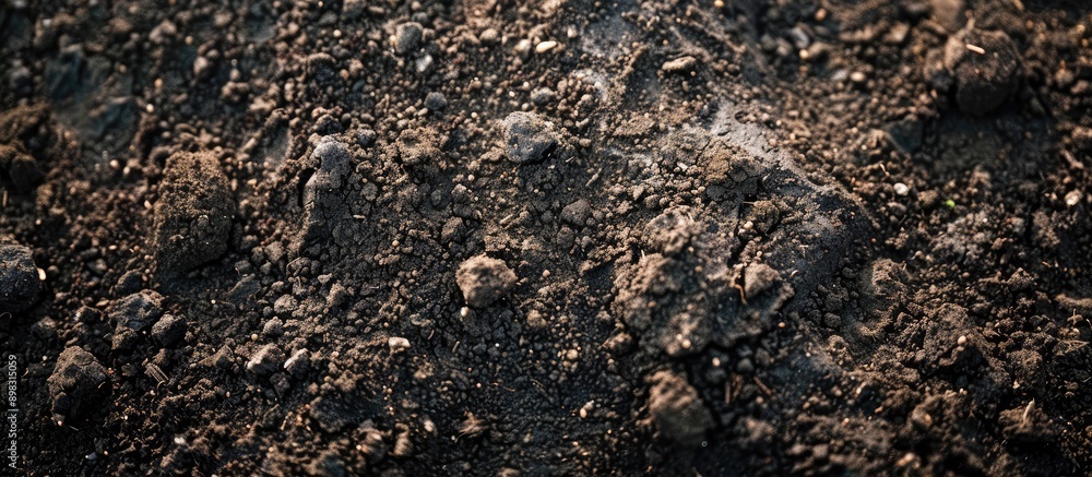Poster Aerial view of soil texture or background providing a copy space image