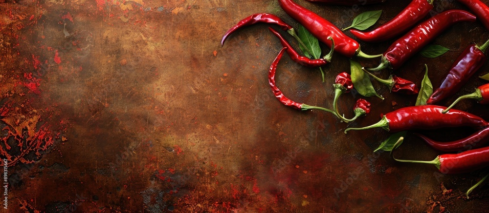 Poster Chili backdrop with copy space image