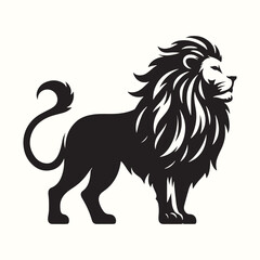 Lion Silhouette Vector Illustration Design