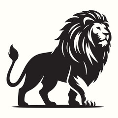 Obraz premium Lion Silhouette Vector Illustration Design