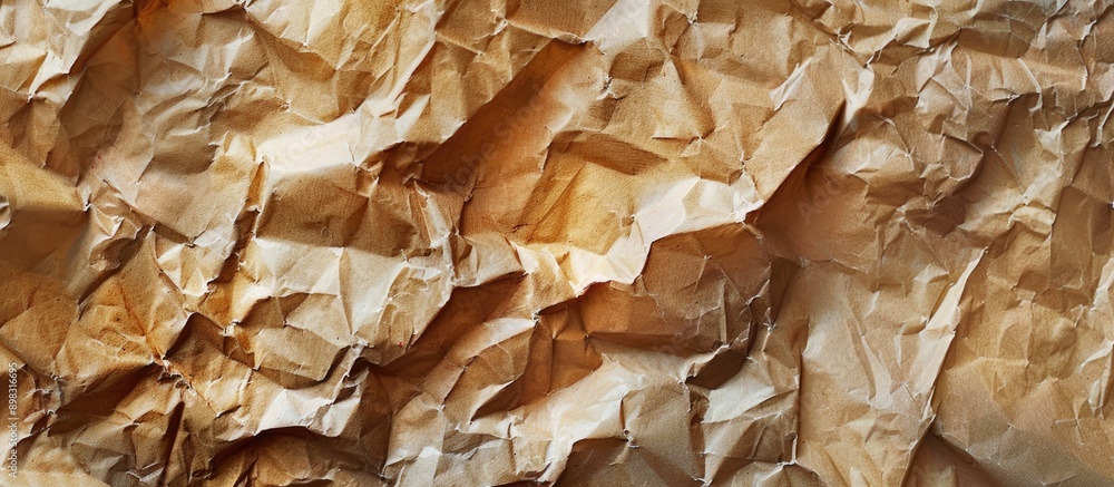 Poster top view of a detailed close up texture of packing paper with plenty of copy space for images