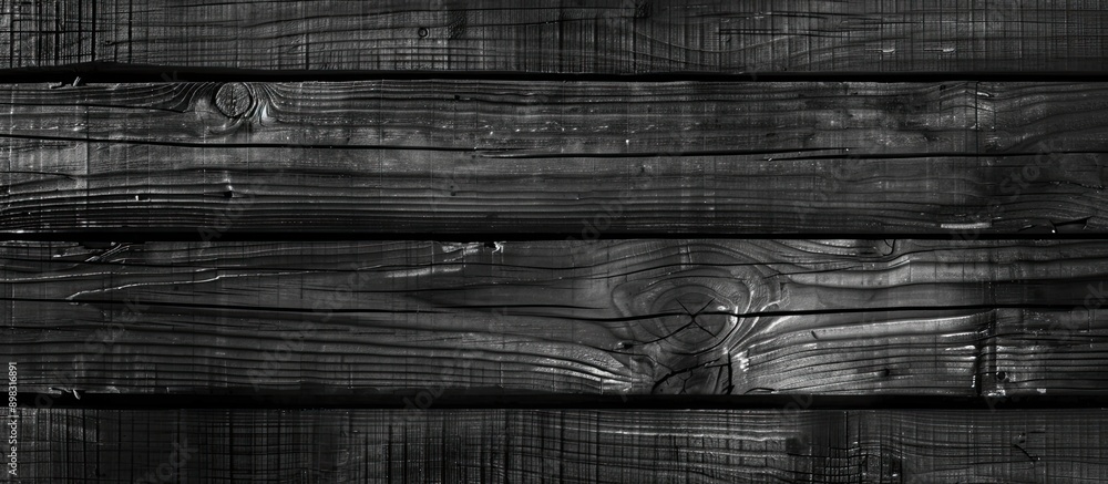 Poster Abstract black and white wooden background with copy space image for text