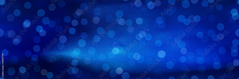 Wall mural deep royal blue gradient mesh seamless bg with overlay circle pattern. festive sparkling background 