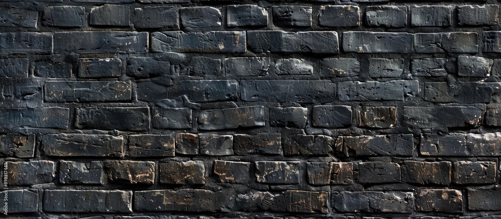 Poster background of a brick wall with black and grey color tones suitable for copy space image