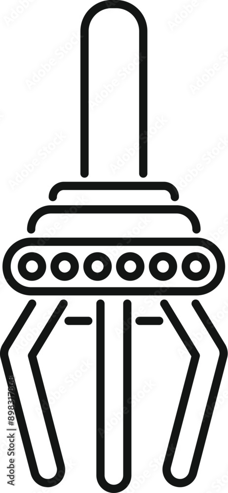 Poster line drawing of a robotic arm manipulator picking up an object