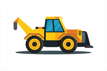  realistic Telehandler Construction vehicle vector artwork illustration