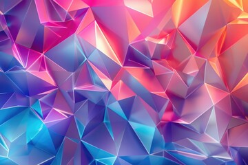Obraz premium Vibrant polygonal background, AI generated