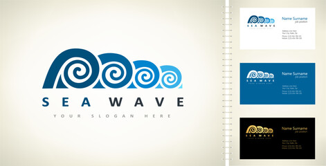 Wave logo vector. Water design