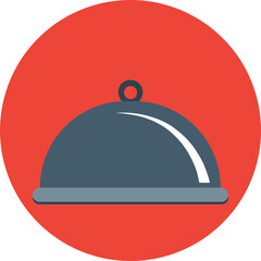 Chef Platter vector icon in rounded style 