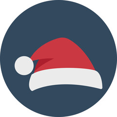 Santa Hat vector icon in rounded style 