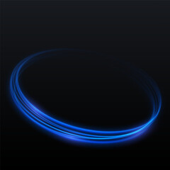 Neon ring. Glowing circle. Glow effect. Round light frame. abstract light lines of movement and speed. Abstract light lines of movement and speed. light green ellipse.