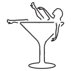 stripper brush strokes on a white background. Vector illustration.