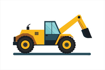  realistic Telehandler Construction vehicle vector artwork illustration