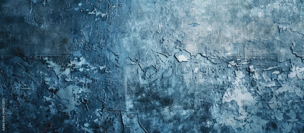 Poster background of an aged blue concrete wall with visible texture including a blank area suitable for a 