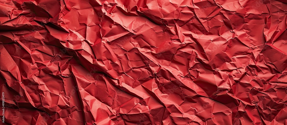 Poster crumpled red paper texture providing high quality background with ample copy space image for text