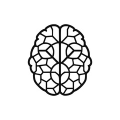brain cell mind network logo vector illustration template design