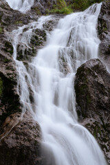 The Aitzondo waterfall, the most important waterfall in Gipuzkoa and one of the largest in the Basque Country with lots of water flowing at full speed.