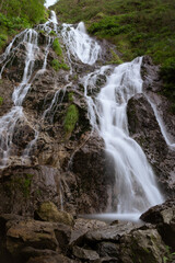 The Aitzondo waterfall, the most important waterfall in Gipuzkoa and one of the largest in the Basque Country with lots of water flowing at full speed.