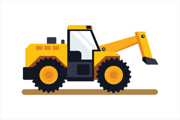  realistic Telehandler Construction vehicle vector artwork illustration