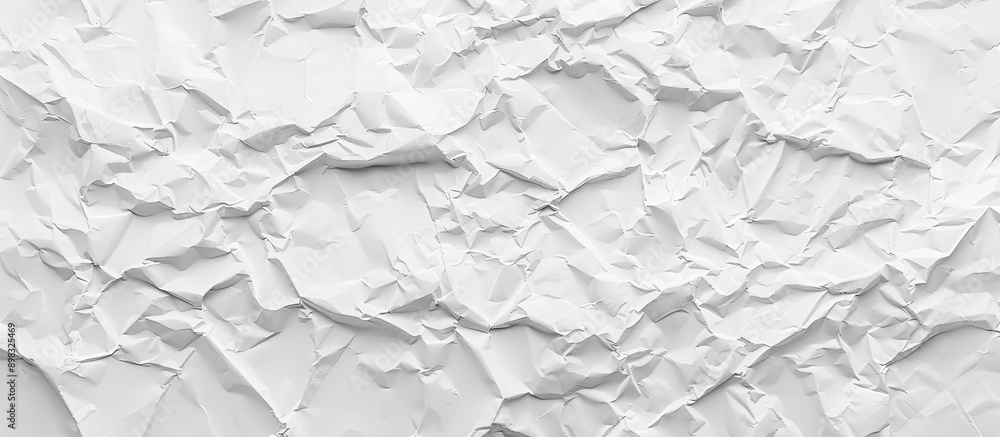 Aufkleber top view of crumpled white paper texture with copy space image