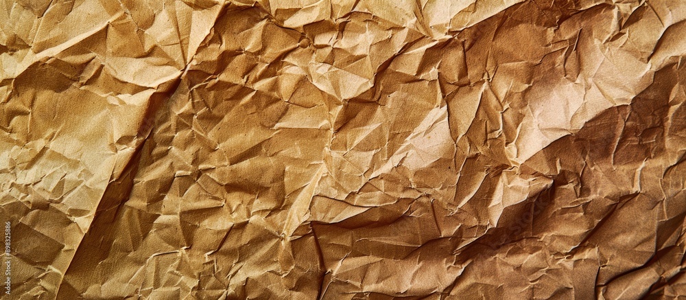 Aufkleber detailed closeup texture of brown wrinkled paper with copy space image