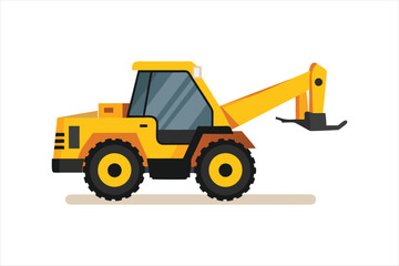  realistic Telehandler Construction vehicle vector artwork illustration