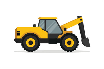  realistic Telehandler Construction vehicle vector artwork illustration