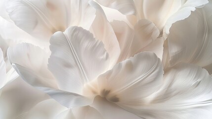 A close up of a flower with white petals