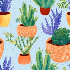 Succulent plants pattern outdoors cactus backgrounds.