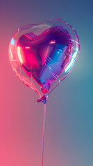 Heart shaped balloons, symbol of romantic love