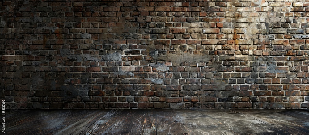 Poster brick walls stacked in the background create a visually appealing copy space image